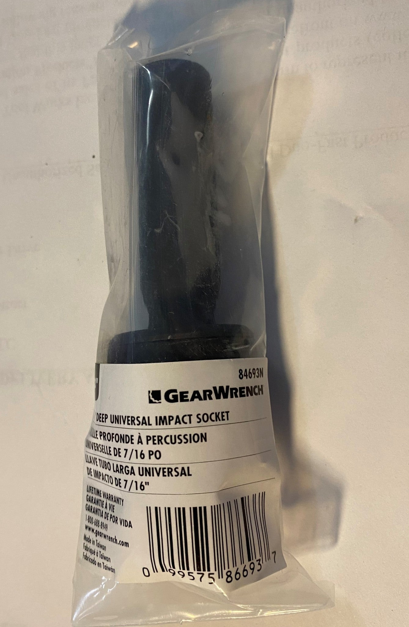 GEARWRENCH 1/2" Drive 6 Point Deep Universal Impact SAE Socket 7/16" 84693N
