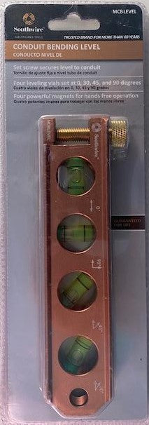 Southwire MCBLEVEL 6in. Conduit Bending Level w/ Magnets