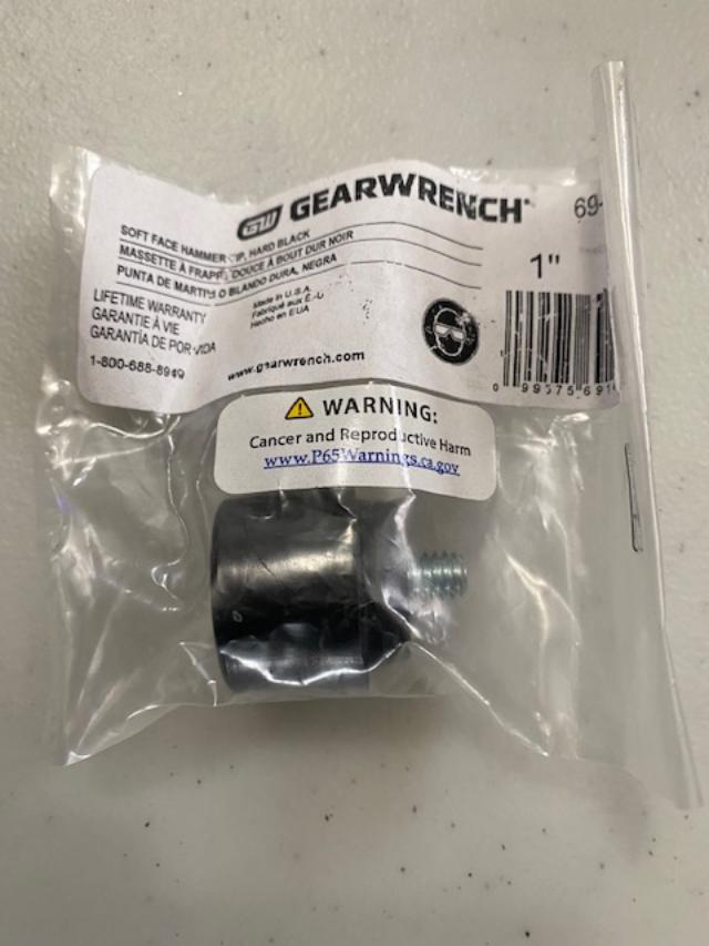 GearWrench 1" Soft Face Hammer Tip Black Hard USA 69-148G